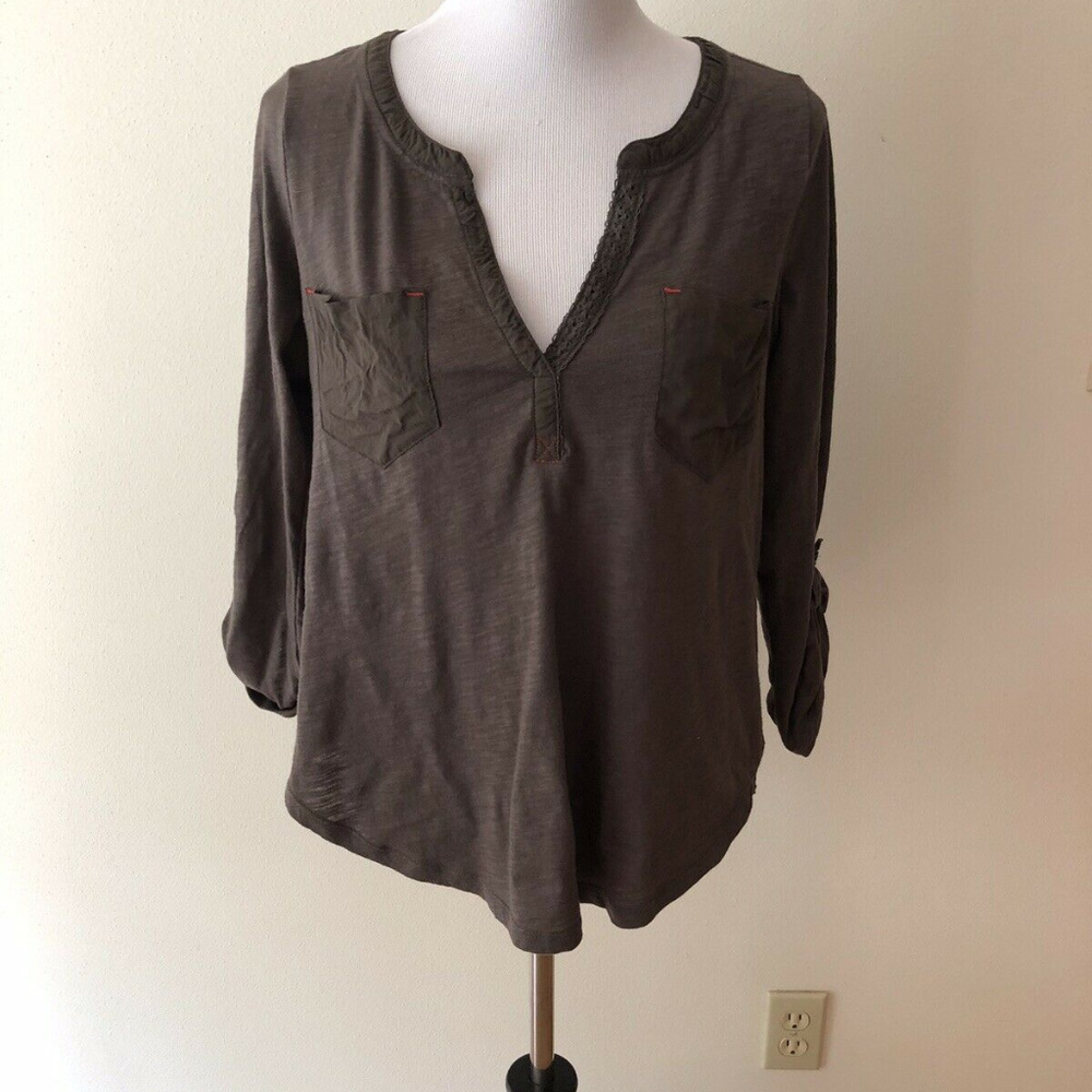 Anthropologie Postmark brown top - womens medium